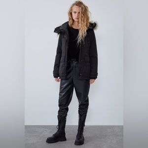 Black Water Repellent Parka